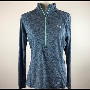 Under Armour Heat Gear Teal, Gray & Green Top